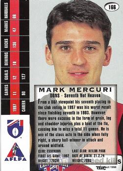 1998 Select AFL Signature Series #166 Mark Mercuri Back